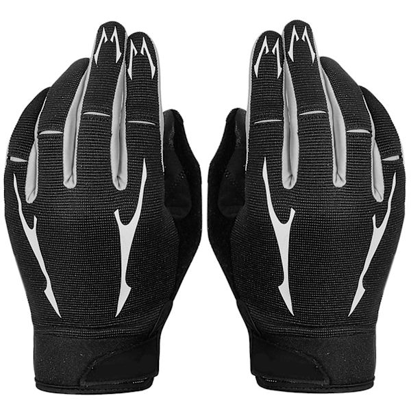 1 par udendørs cykling MTB skridsikre vindafvisende touch screen fuld finger handsker Black Grey XL