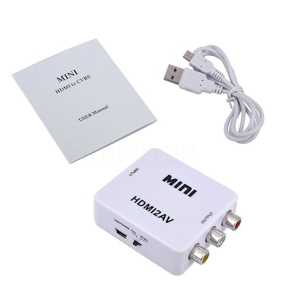 Mini HDMI til AV-konverter White