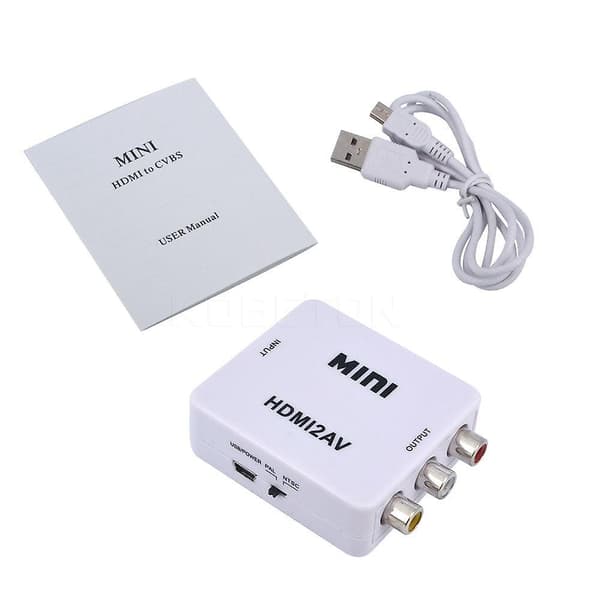 Mini HDMI till AV-omvandlare White