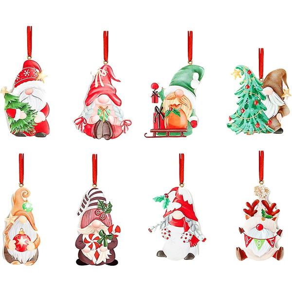 Julepynt Juletræ hængende ornamenter, Resin Cute Holiday Crafts, Delicate Crafts Decor Supplies, Resin Tags Pynt