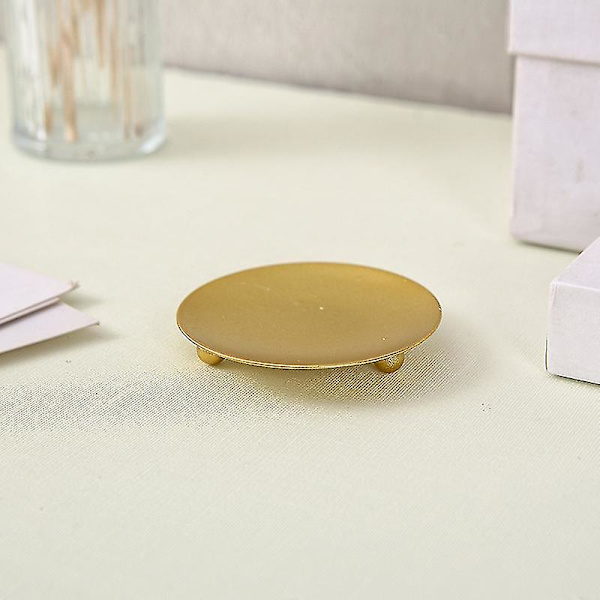 Romantisk aromdiffusor bordsljusstake järnbricka bas dekorativa prydnader söt enkel modern liten ljusstake ljusstake guld (2 stycken, guld)
