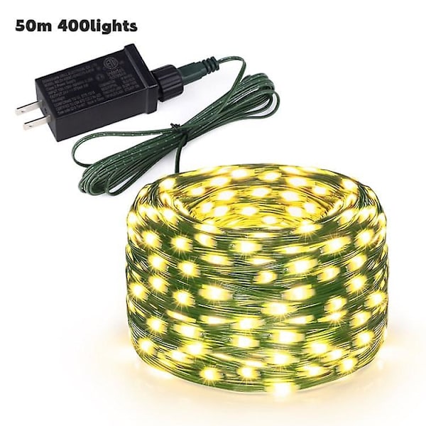 Julepynt LED Solcellelys med 8 Moduser Timer for Gjerde Juletre Festdekorasjon Style D