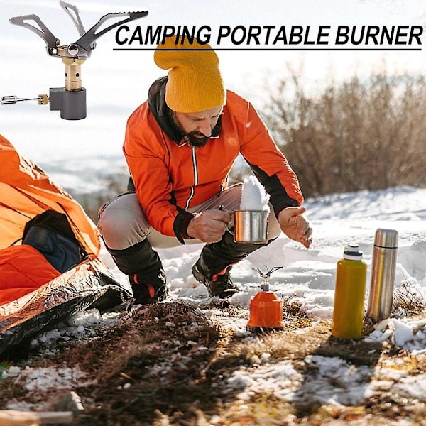Bærbar Mini Camping Ovn Gasskomfyr Overlevelseskomfyr 3000w Lomme Piknik Kjøkken Gasskomfyr 45g