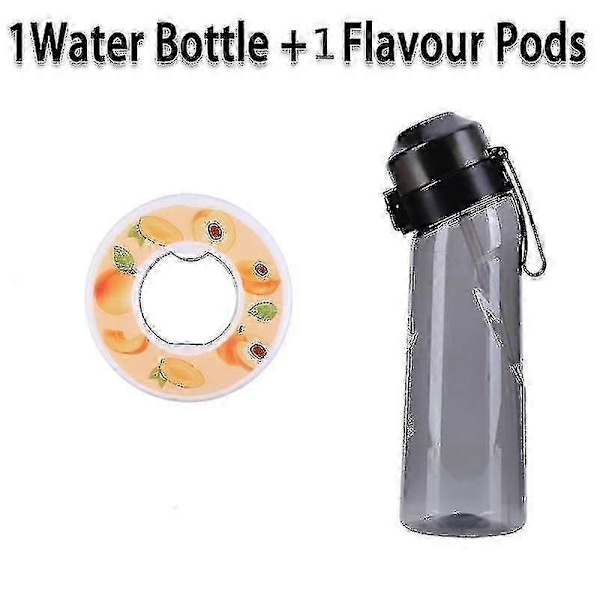 Smagstils Vandflaske Med 7 Smagspods Air Water Up Flaske Frostmat Sort 650ml Air Starter Up Sæt Vandkop Til Camping Sport Kr D SPAIN