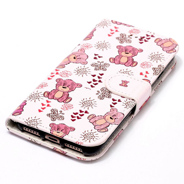 För Oppo A79 5g / A2 5g Fodral Pu Läder+tpu Mönster Tryckt Flip Stativ Telefon Skydd Bear