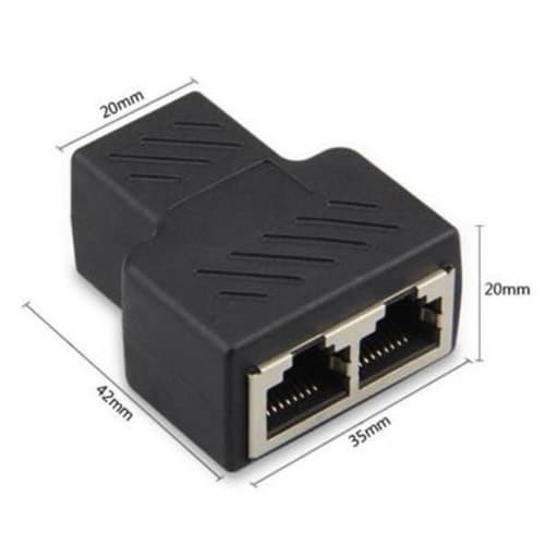 Ethernet Nettverkskabel Adapter Patch Kabel Ethernet LAN Nettverksadapter RJ45 Cat 6 Splitter
