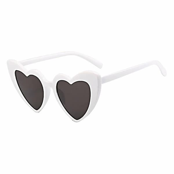 Mimigo Kvindesolbriller i Hjerteform Retro Gradient Farvede Linser White