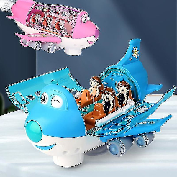 Leksaksplan Barn Stunt Elektrisk Flygplan Leksak Med Ljuseffekter Roterande Super Trick Present För K
