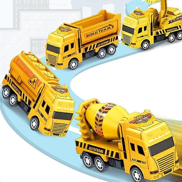 4-delad set pedagogiska barnleksaker Warrior Engineering Vehicle Model Four Mini Cars