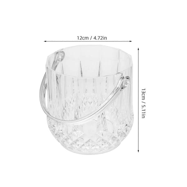 1 set 2 st bärbar ishink isklämma i plast isbehållare (transparent)