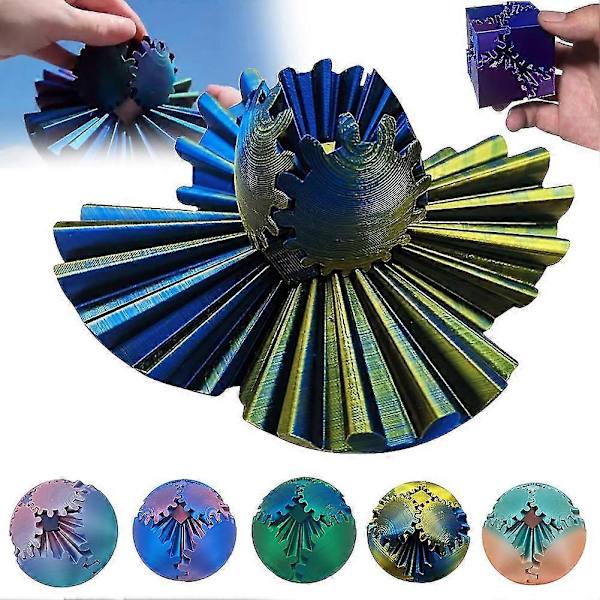 Gear Ball til Anti Stress Hjernegymnastik Antistress Legetøj til Drenge og Piger Blue green 10x10cm