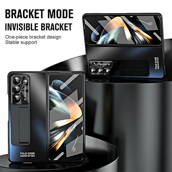 Skyddande Fodral för Samsung Galaxy Z Fold5 5g med Integrerad Ag Matt Yta och Pennfack Black