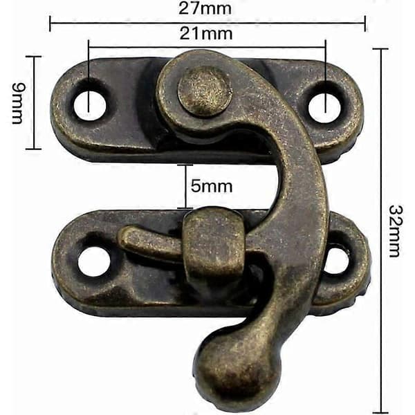 Metallhornspenner, bronsefarget låsekrok