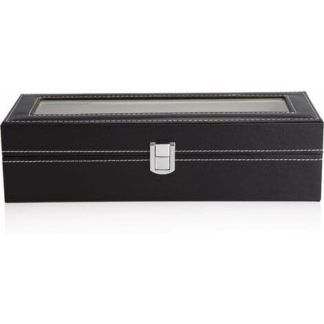 Urboks til 6 Ure Display/Boks/Opbevaringsboks (Sort)