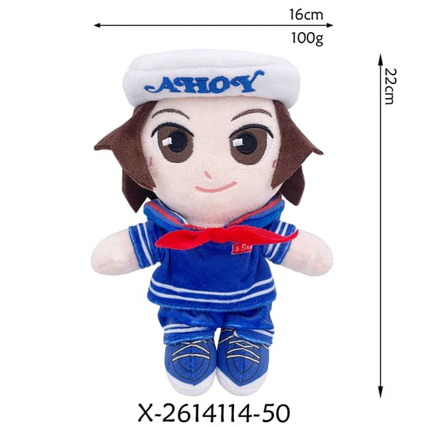 Stranger Things Demogorgon pehmolelu white hat blue navy