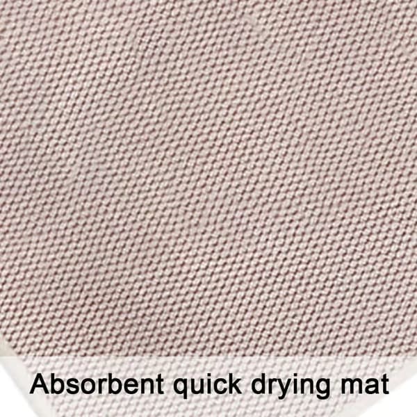 Ny enkel oppvaskmatte, mikrofiber tørkematte, superabsorberende, mikrofiber, beige.