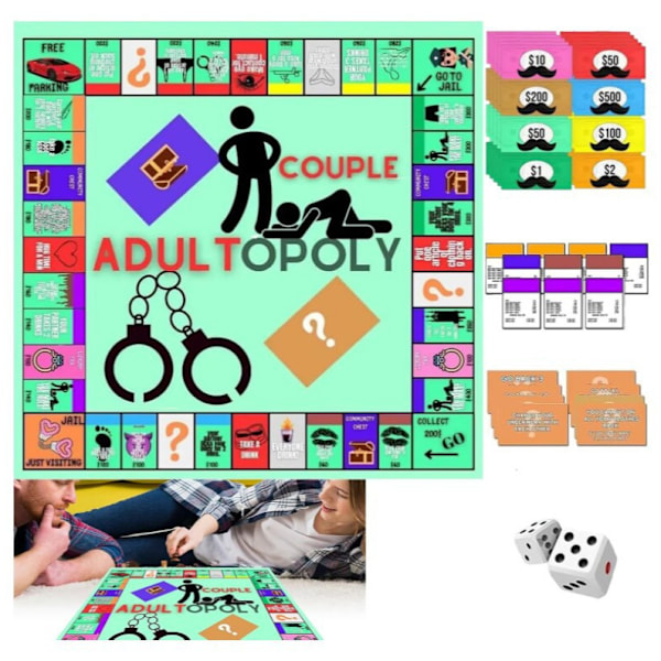 Tipsy Land Brädspel, Drinking Party Brädspel, Unik Plats att Ringa Vänner, Interaktivt Drinking Brädspel för Vuxna board games Couple Monopoly 141g