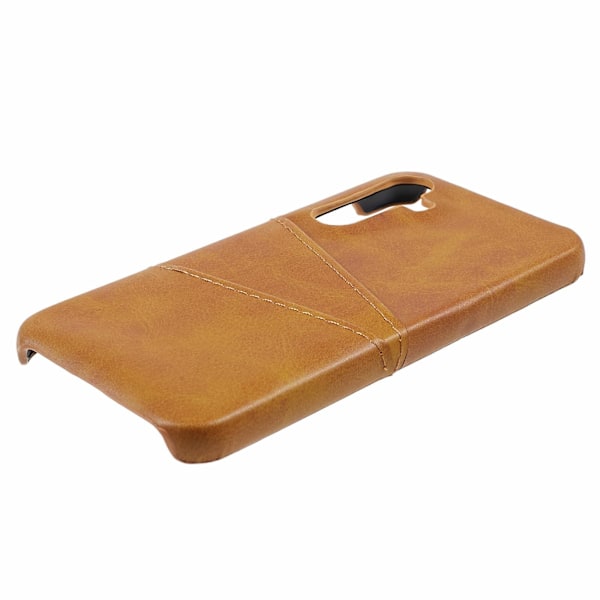 For Samsung Galaxy S24+ Etui PU+PC Anti-Drop Telefon Cover med 2 Kortpladser Brown