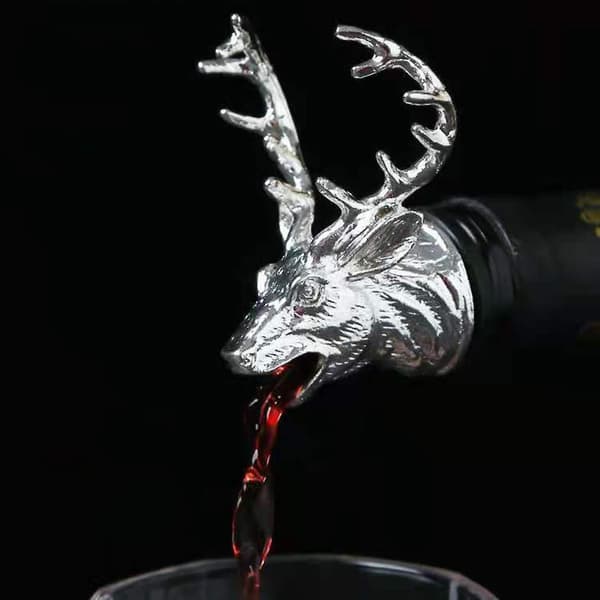 Vinsjenker Retro Hjorteform Sinklegering Vinkaraffel Hellestuss Tilbehør til Hjemmet Silver