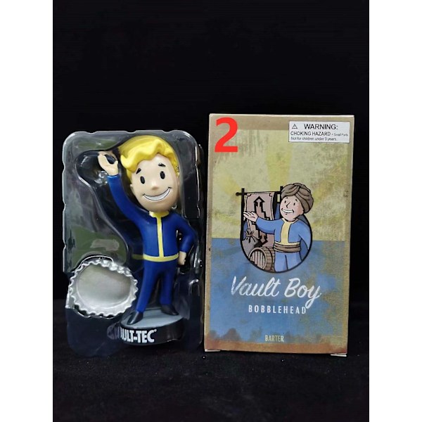 Fallout Vault Boy Bobble Head PVC Actionfigur Samleobjekt Model Legetøj Style 2