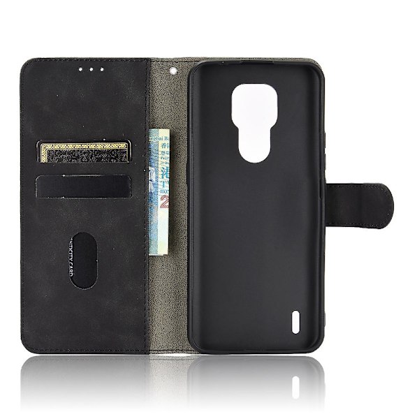 Delikat plånboksfodral i PU-läder till Motorola Moto E7 Black