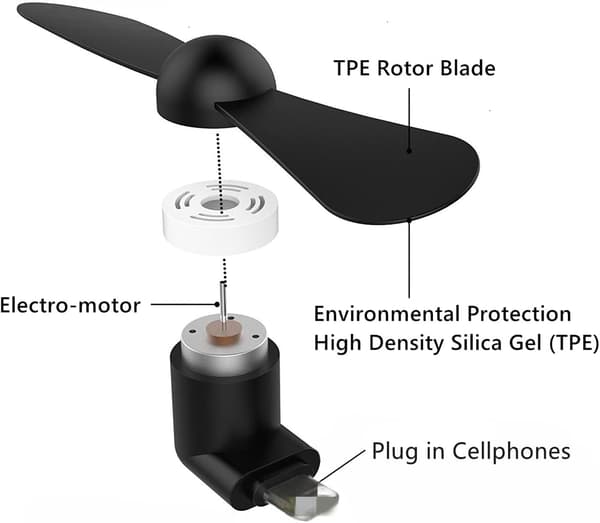 Mini Bærbar Mobiltelefonvifte Kjøler For Apple iPad - 4 stk (Tilfeldig Farge)