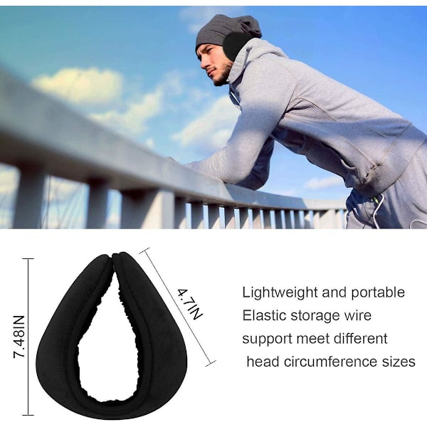 Plush Öronmuffar - Vinteröronmuffar för inomhus- och utomhusaktiviteter (Unisex, Grå)