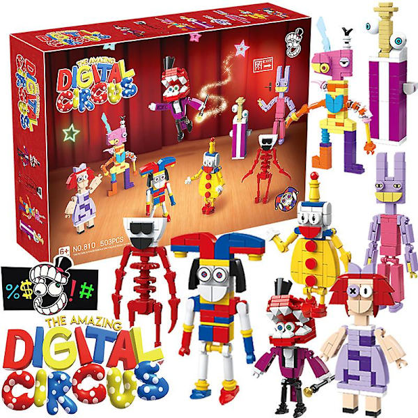 Fantastiske Digitale Cirkusfigurer Byggeklodser Legetøj til Børn i Alderen 7-14 Style A