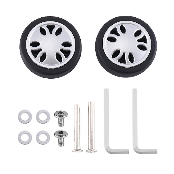 Ersättningshjul för resväskor 50mm X 13mm Set Universal Miljövänligt PU Reparation av Resväskor 1 Par
