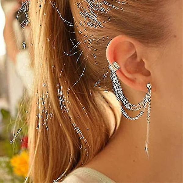 7 Par Ikke-Piercede Øre Fake Brusk Cuff Øreringe Sæt Fint Helix Øreringe Stud Til Kvinder