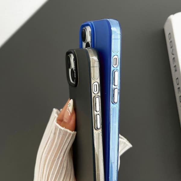 Til Iphone 14 Plus Translucent Matte Telefonetui Tpu+pc Anti-drop Bagcover Blue