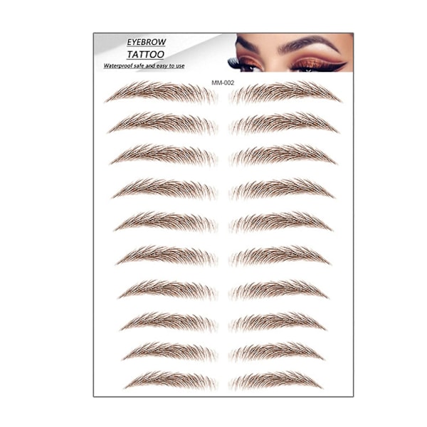 6D Imitation Eyebrow Tattoos Sticker Disposable Eyebrow Sticker Brown