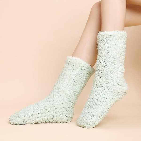 Golvsockor Vuxen Tjocka Sockor Kvinna Vinter Ullsockor green