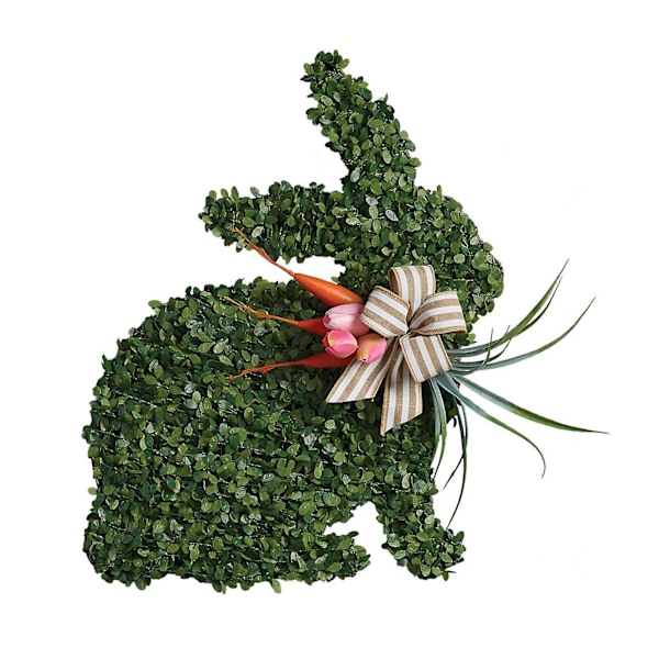 Påskehare Krans Guler Blomst Sød Bue Simulering Plante Rattan Scene Layout Ornament Plast Right