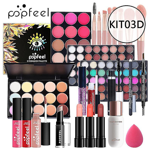 Makeup-set Kombination Nybörjare Skönhetsflicka Lätt Kosmetika Present KIT003D