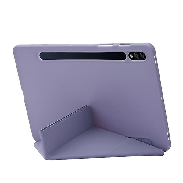 For Samsung Galaxy Tab S9 Deformasjon Silikon Lær Tablettveske Lavender