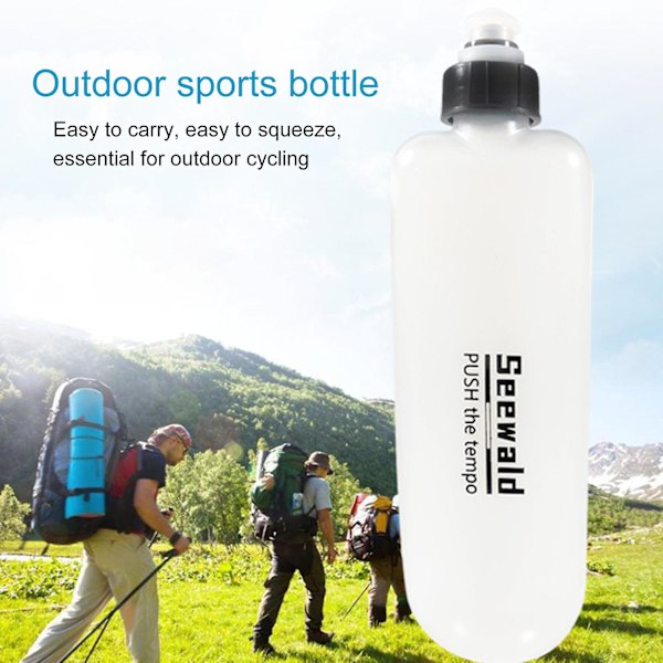 330 ml cykelvandflaske - nem at klemme, støvtæt, lugtfri - til fitness, camping, vandreture, rejser og klatring