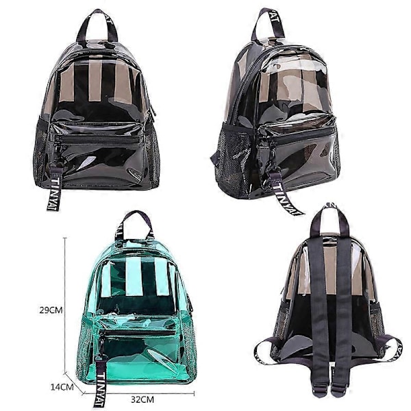 T9051 Dam Jelly Bag Vattentät PVC Transparent Ryggsäck Strand Reseryggsäck