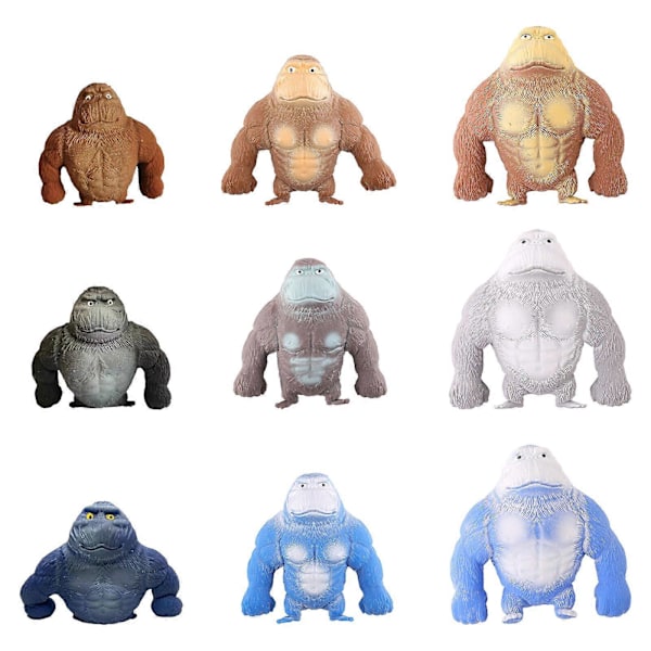 Knus Orangutang Fidget Orangutang Abe Stresslegetøj Elastisk Abe Legetøj, 100% Ny Grey 15*12