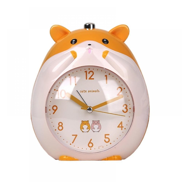 Children's Alarm Clock Cartoon Hamster Clock Night Light Boys And Girls&#39; Alarm Clock Bedroom Alarm Clock -yellow