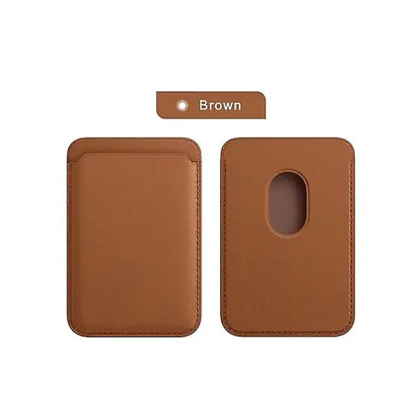 Jaster MagSafe Wallet Læder Kompatibel Til Iphone 14 13 12 11 Pro Max Xr Xs Max 7 8 Plus RFID Kort Holder Med MagSafe Magnet Brown