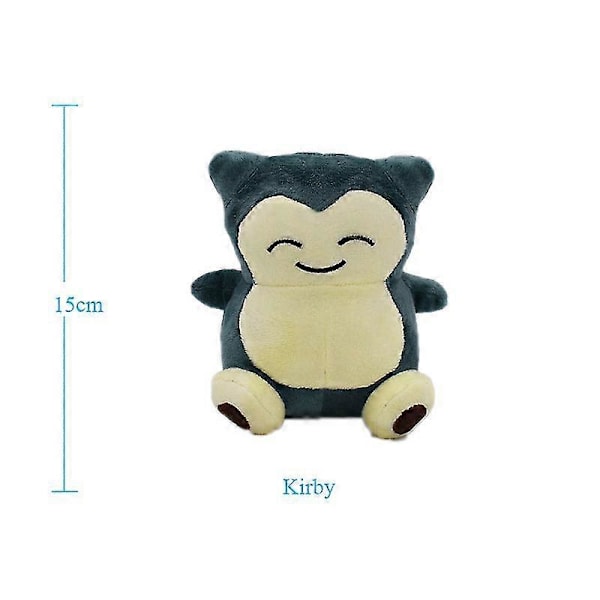 40 stilar Anime Docka Poliwag Bulbasaur Charmander Lapras Snorlax Gosedjur Plysch Leksak Julgåva Till Barn 15cm Snorlax