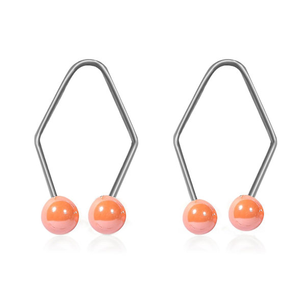 2 par Dimple Makers - Dimple Trainer för ansiktet, naturlig leendetränare, utveckla naturliga gropar, ansikts skönhetsträningsverktyg för att sova, arbeta, Re orange