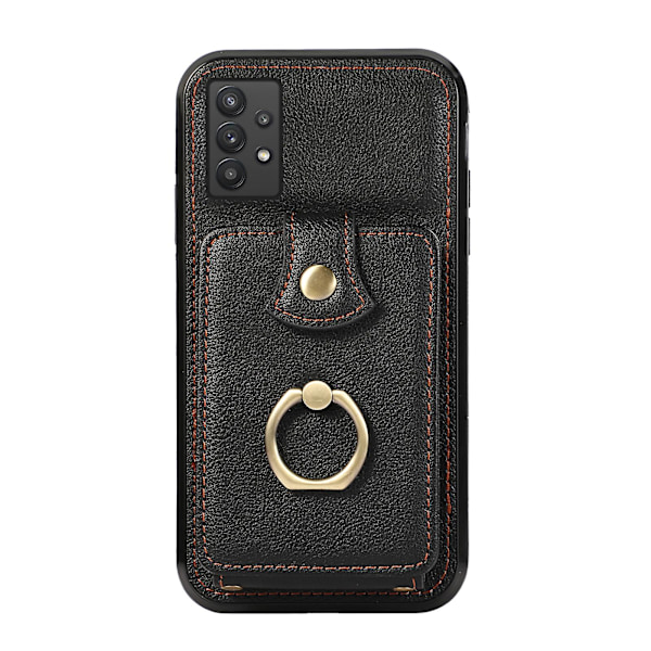 Samsung Galaxy A33 5g Fodral TPU+PU Läder Kortficka Stativ Baksida Black
