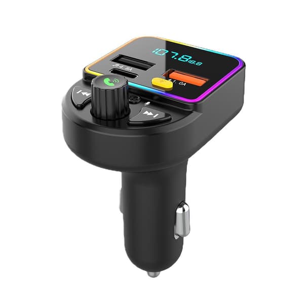 Hurtig bil lader Universal 20W med FM-sender - Bluetooth 5.0 - Svart
