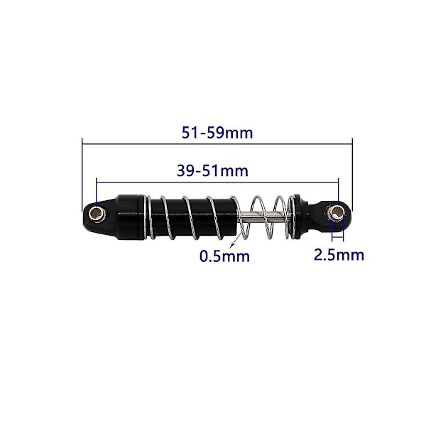 4 stk Metalldempere for Trx4m -4m 1/18 RC Crawler Bil Oppgraderingsdeler, Rød