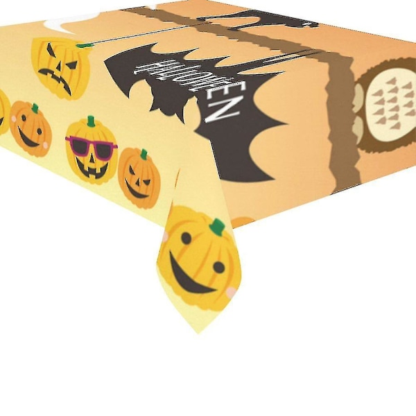 Halloween Orange Pumpkin Face Tablecloth Sets 130x175 Cm Cute Owl Bat Sofa Table Cloth Cover For Dinner Party Decoration