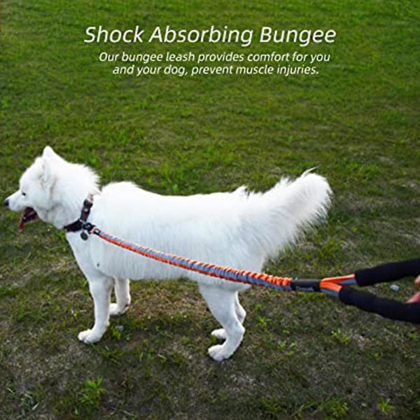 Reflekterende, forlængelig hundesnor, bungee træningssnor til hunde