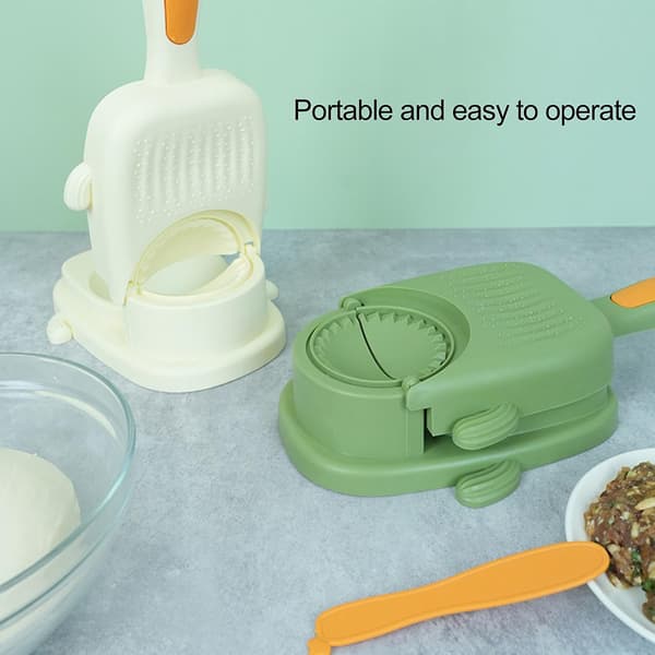Køkken Dumpling Maker Dumpling Skin & Dumpling DIY Making Tool Hvidløg Grinder 3-i-1 Gadgets Dumpli Green