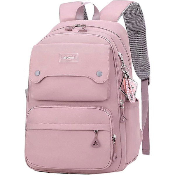 Ryggsäck för tonårsflickor, casual ryggsäck för högstadiet och gymnasiet, damryggsäck för dagliga resor, laptopväska A Purple